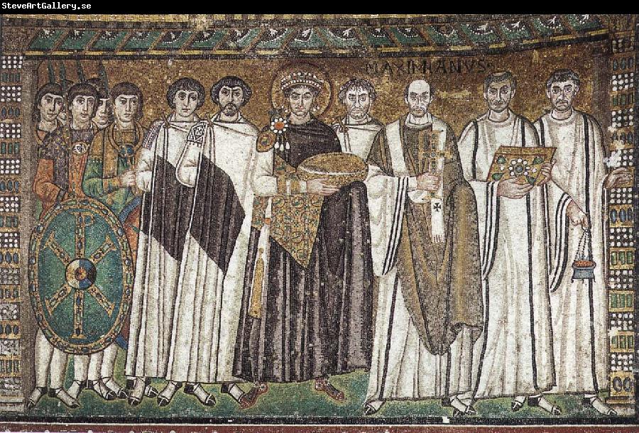 unknow artist Justinian, Bishop Maximilian Annus and entourage